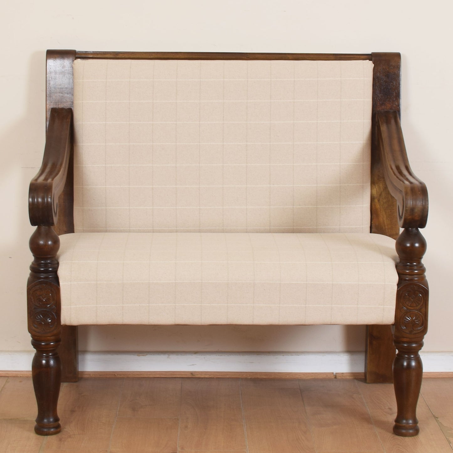 Carved Mahogany Bench
