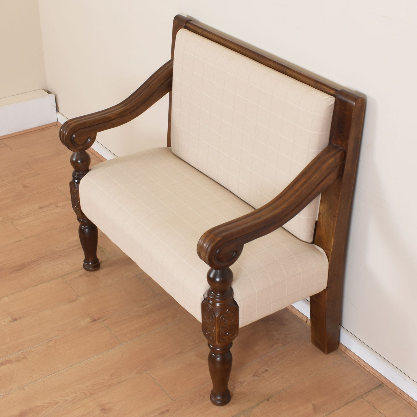 Carved Mahogany Bench