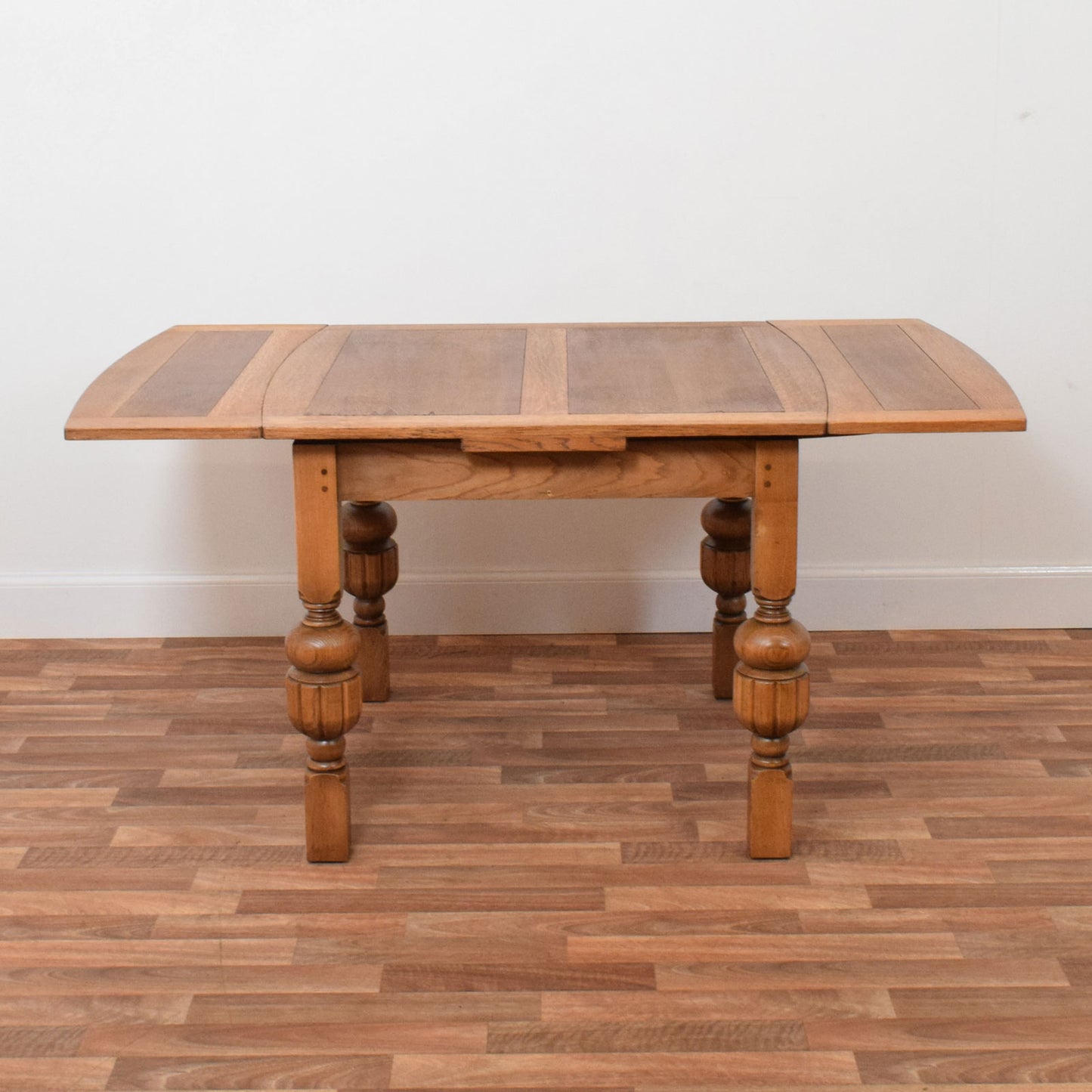 Carved Oak Table and Four Chairs