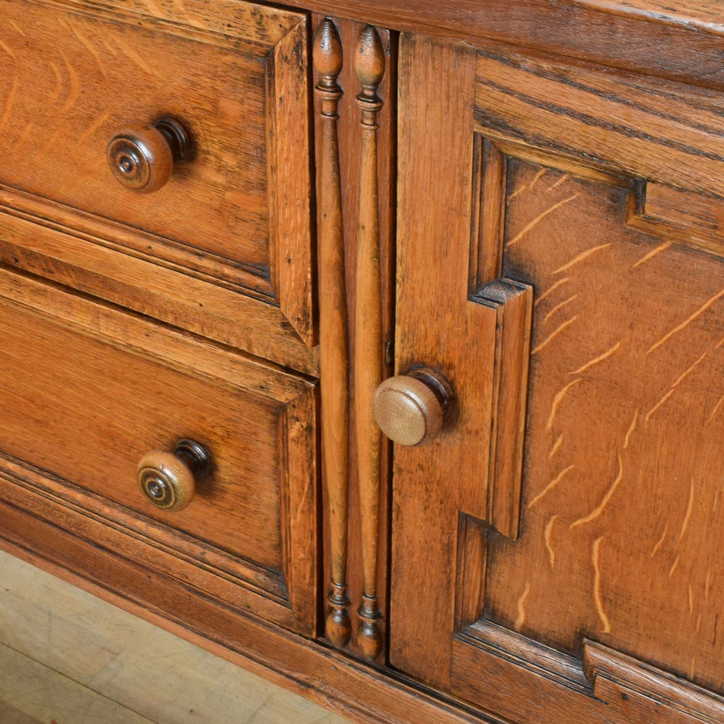 Barley Twist Oak Sideboard