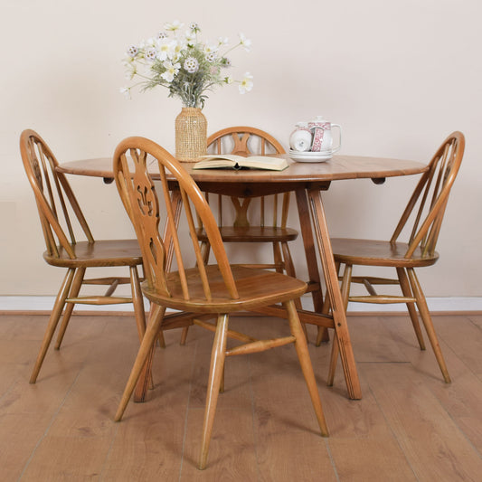 Ercol Table and Four Chairs
