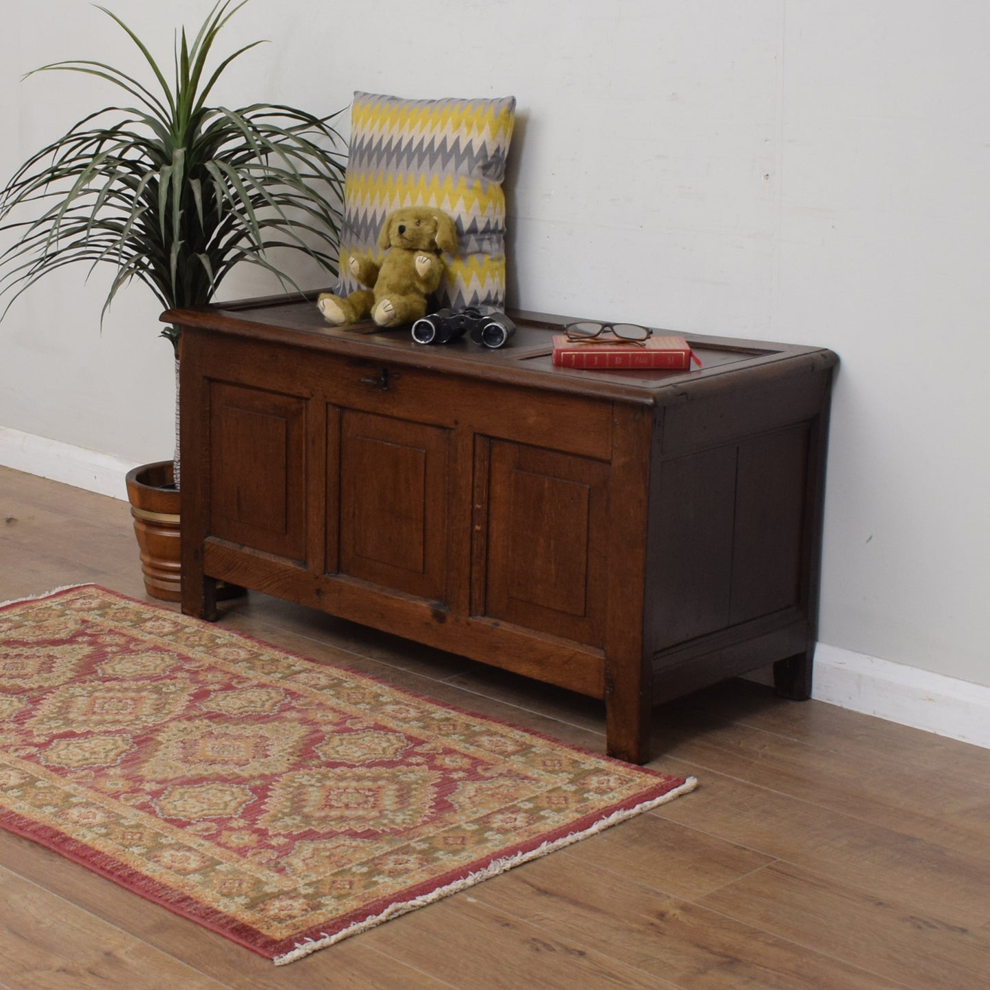 Vintage Oak Blanket Box