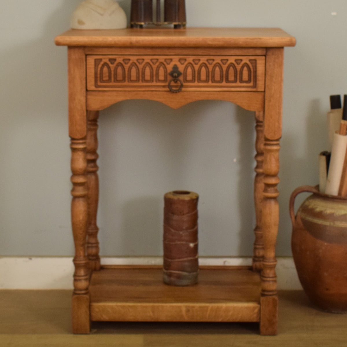 Restored Oak Side Table