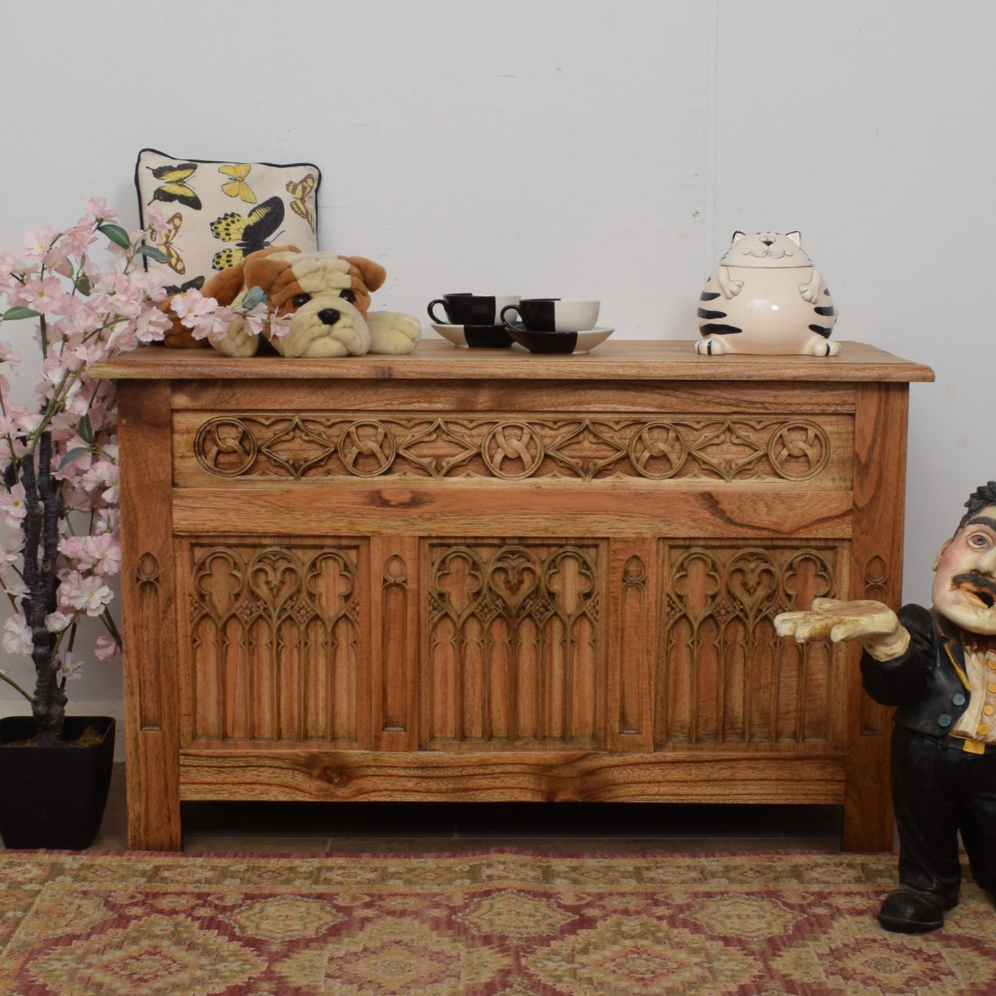 Large Carved Blanket Box