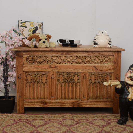 Large Carved Blanket Box