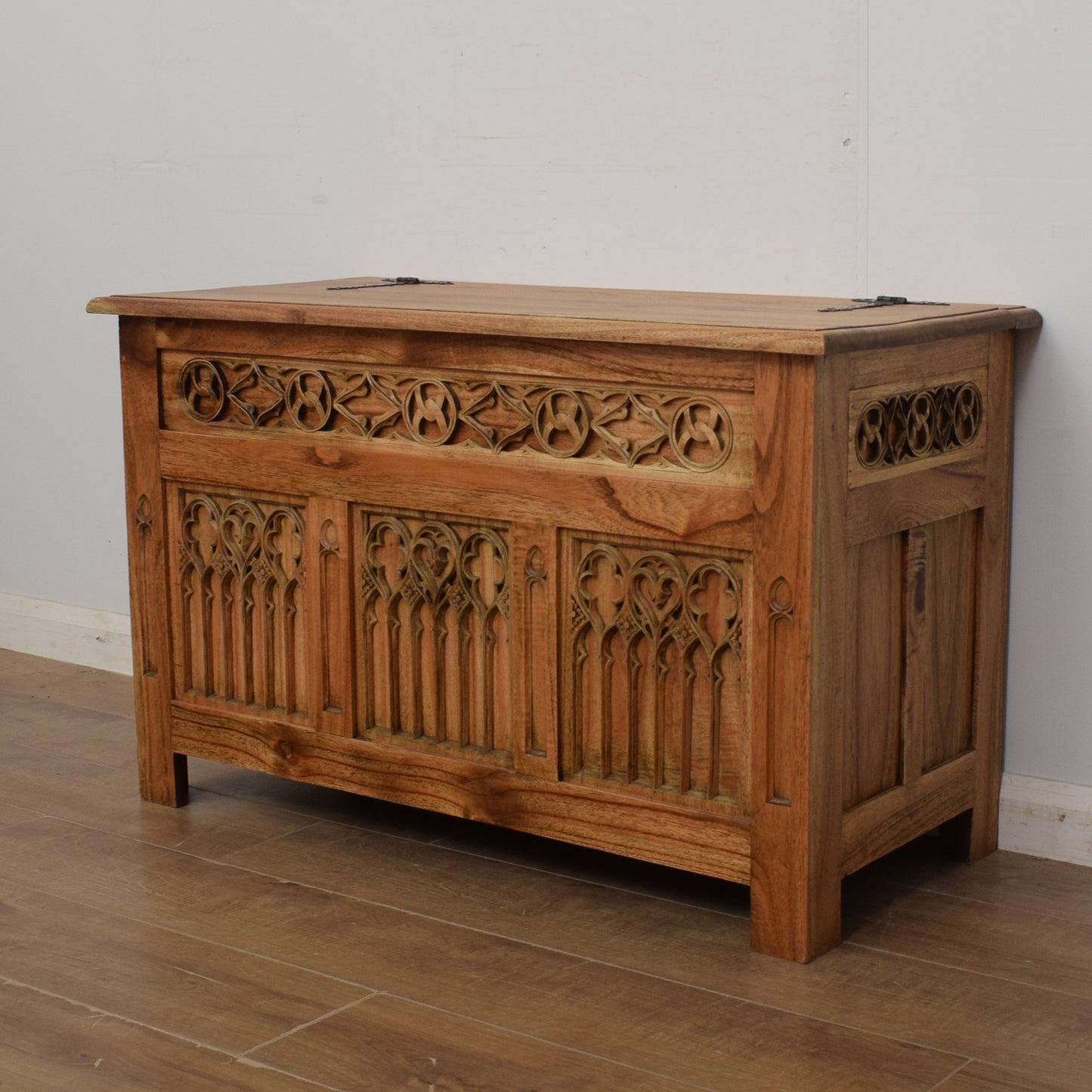 Large Carved Blanket Box