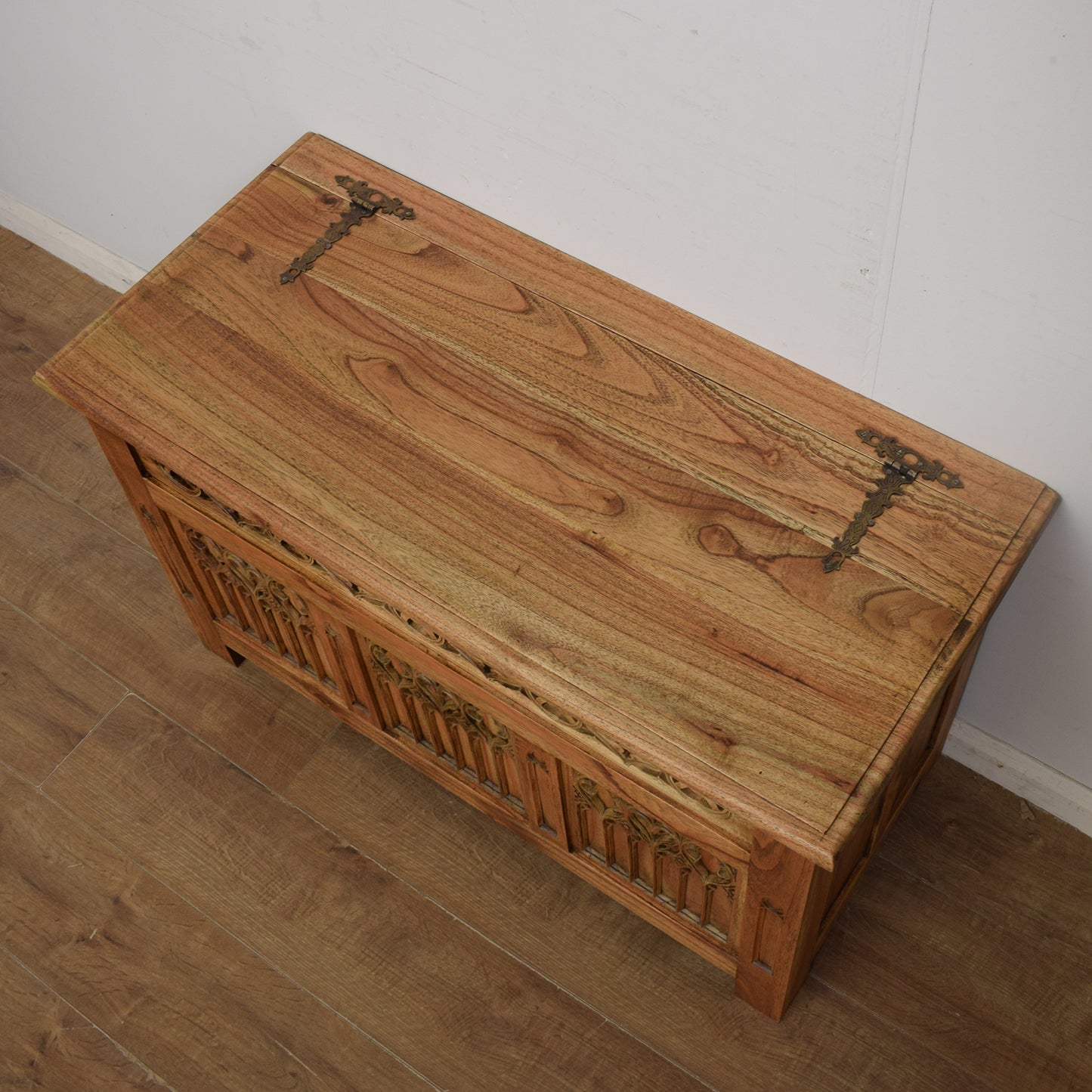 Large Carved Blanket Box