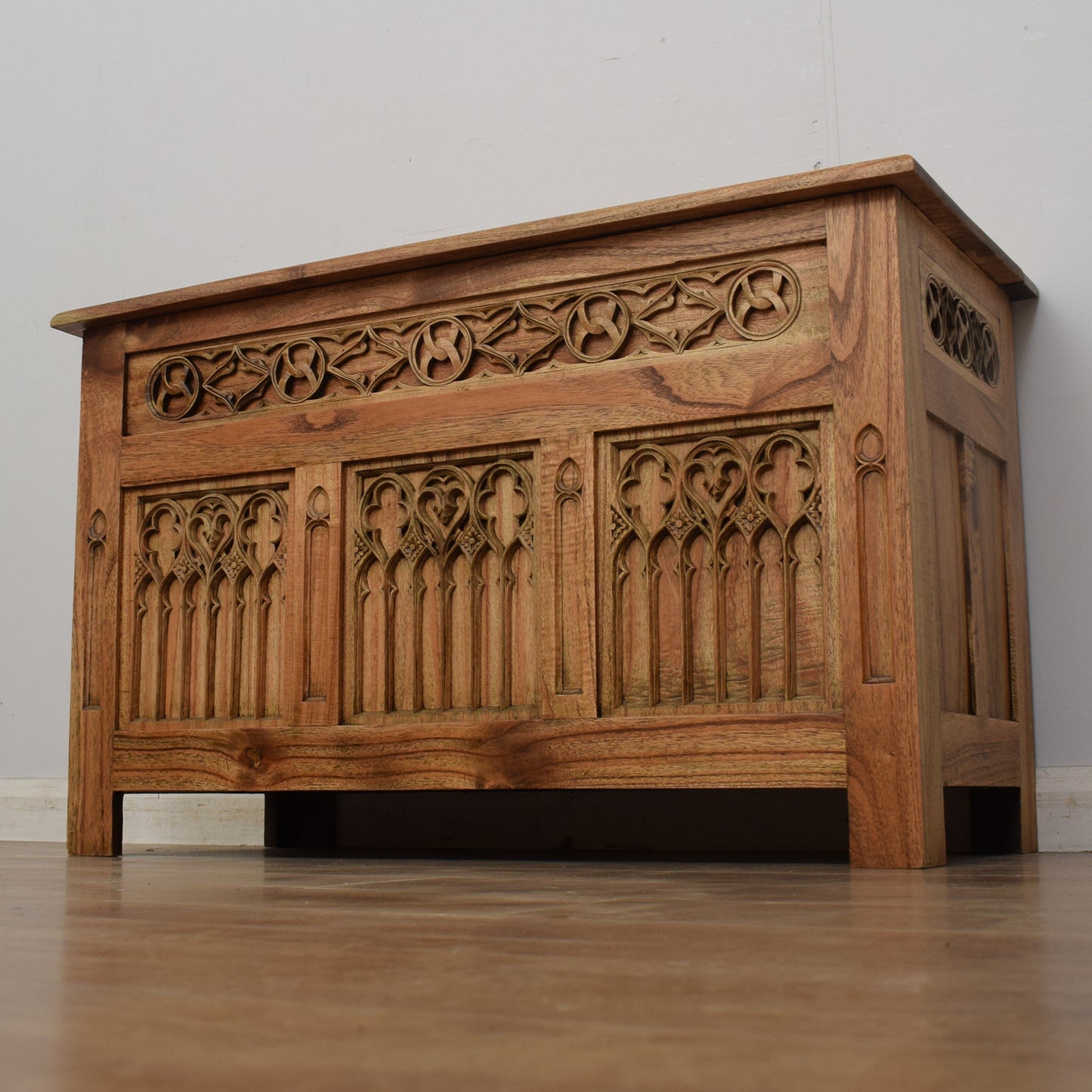 Large Carved Blanket Box