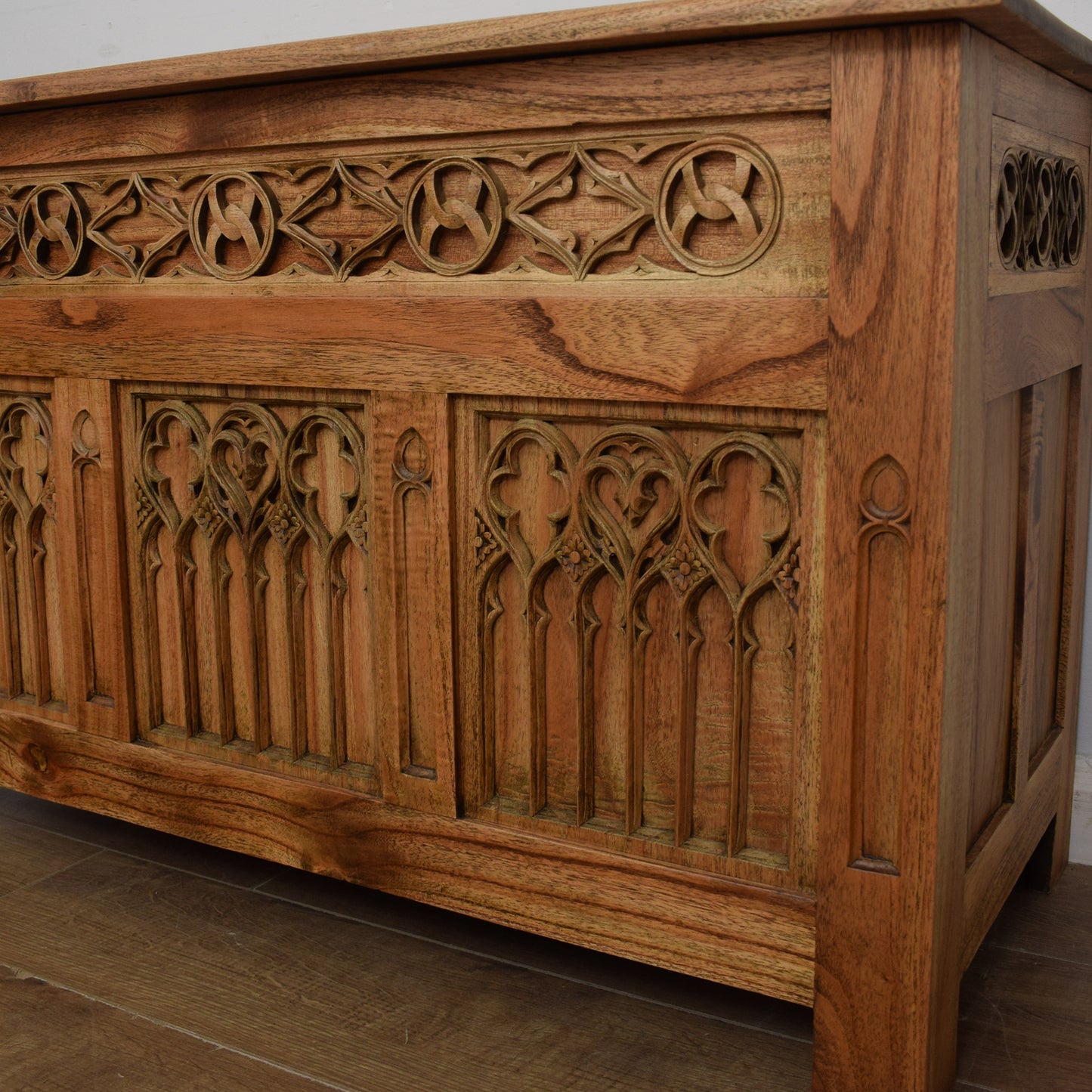 Large Carved Blanket Box