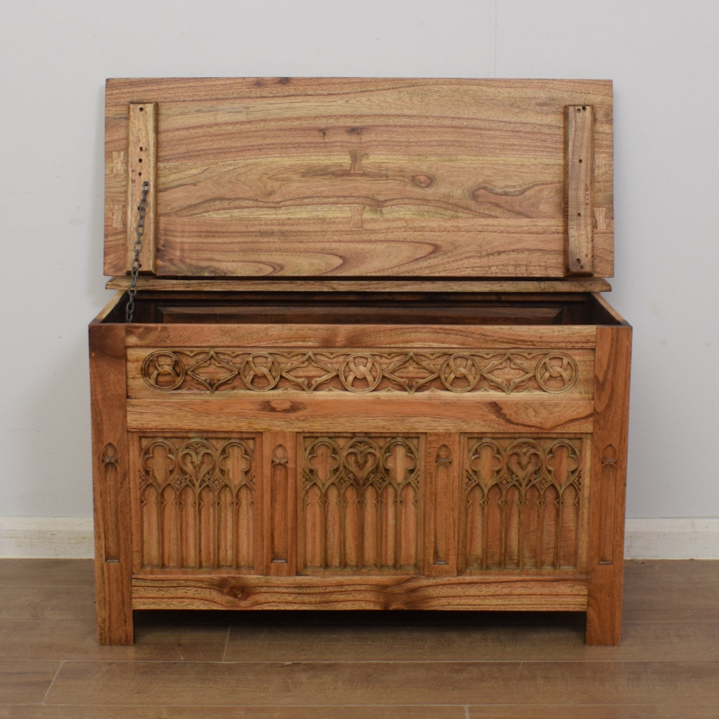 Large Carved Blanket Box