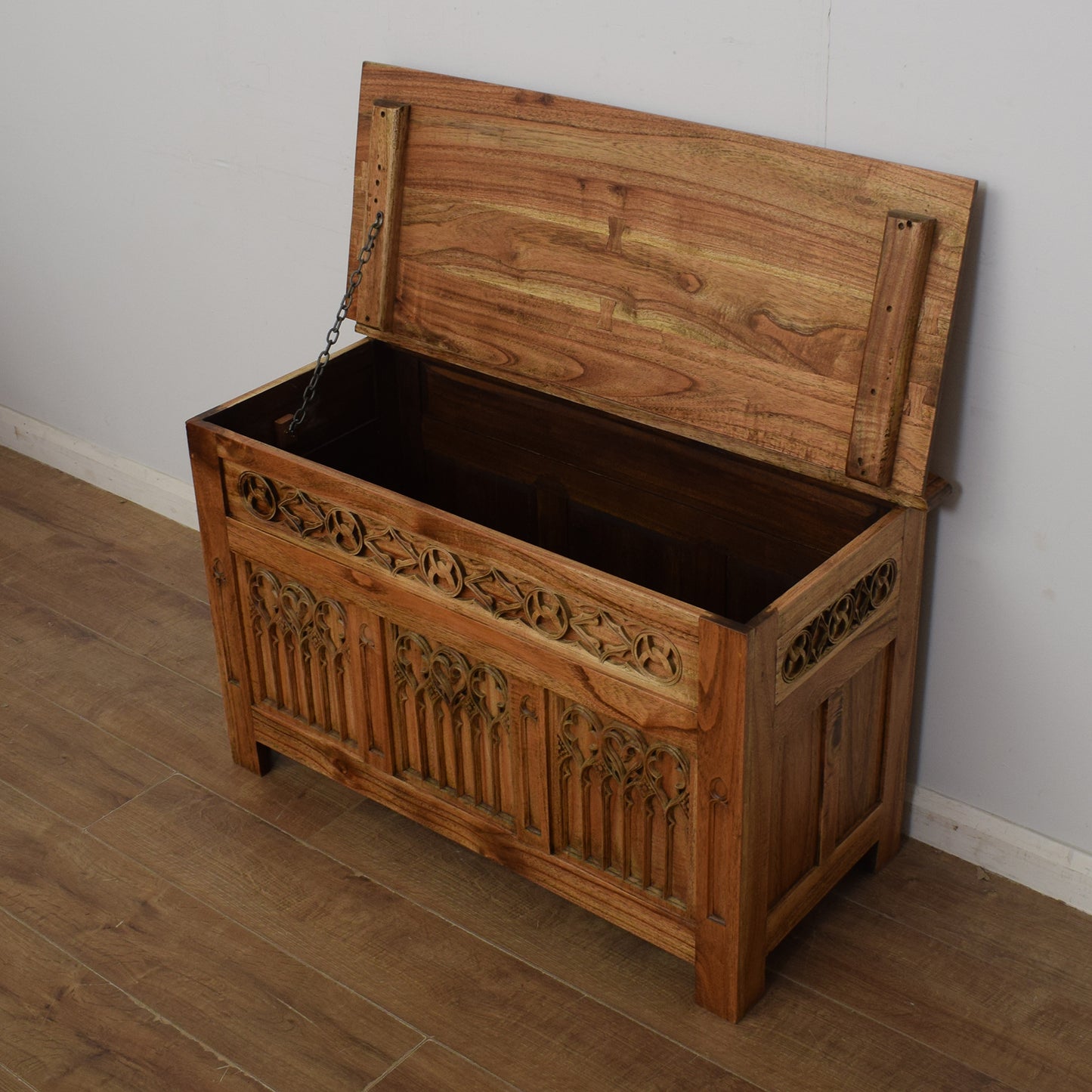 Large Carved Blanket Box
