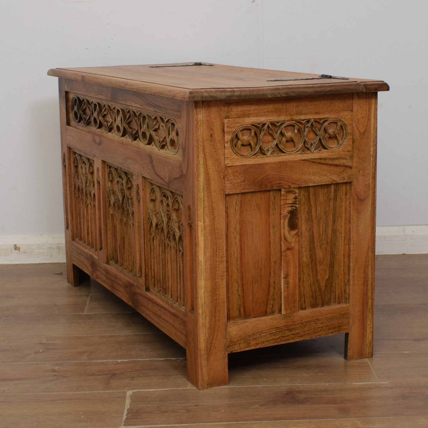 Large Carved Blanket Box
