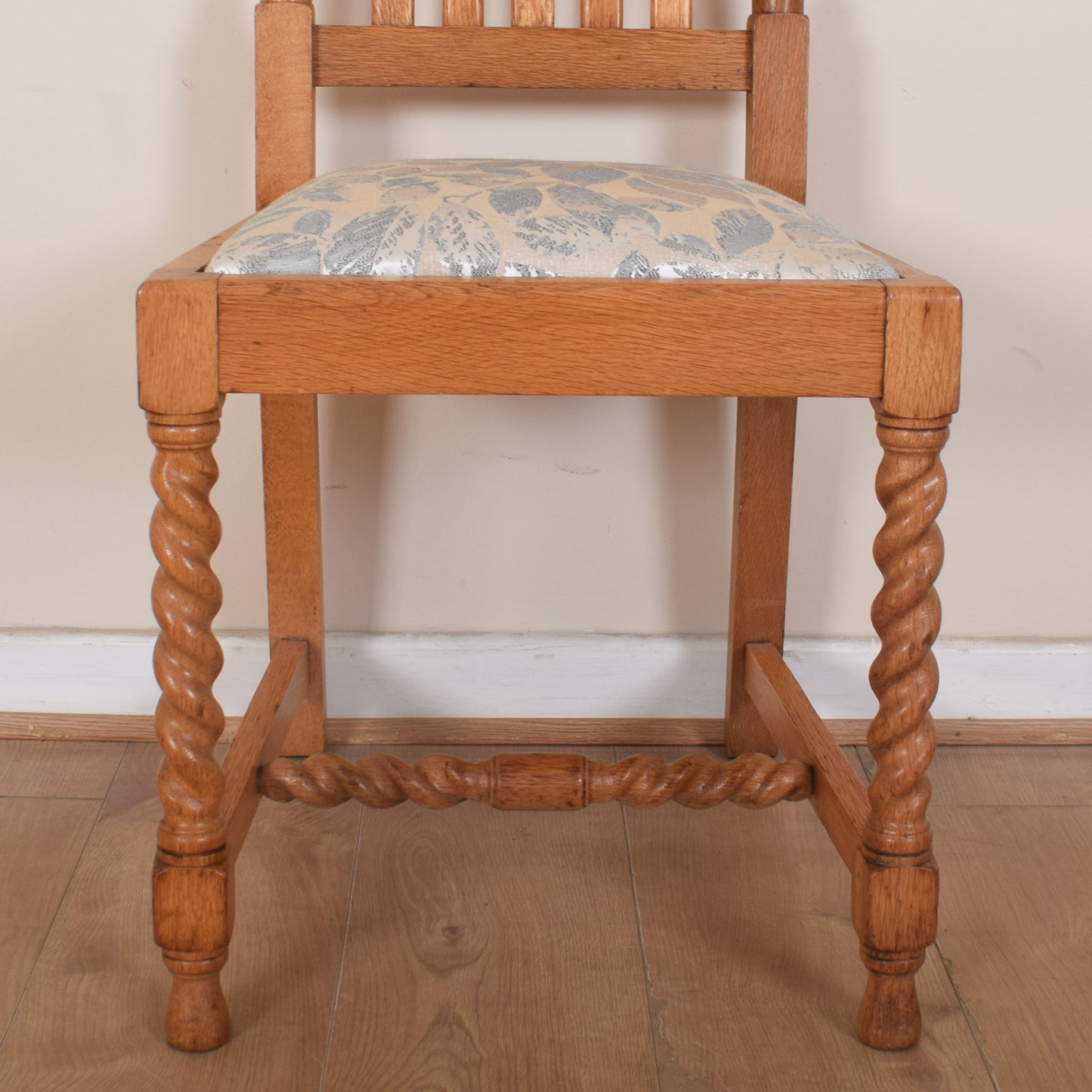 Barley Twist Draw Leaf Table with Four Chairs