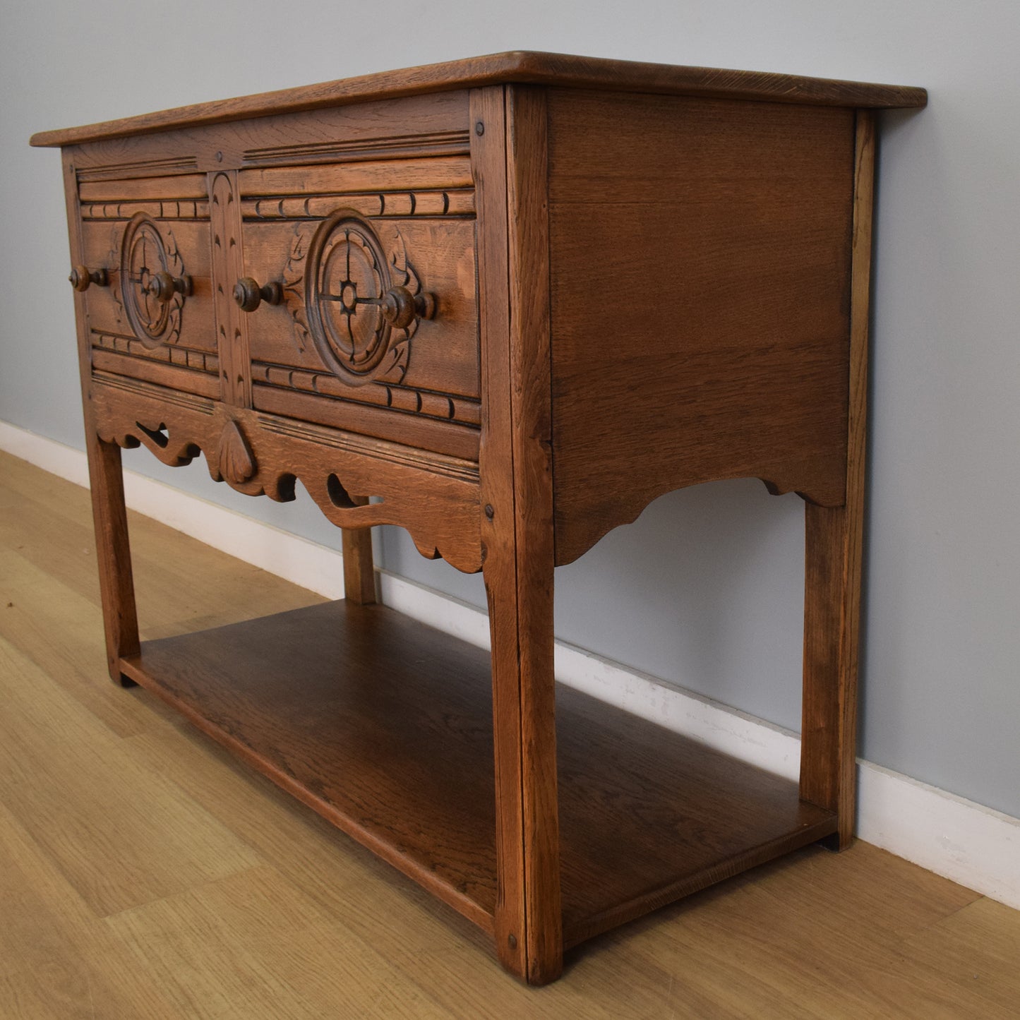 Carved Oak Sideboard