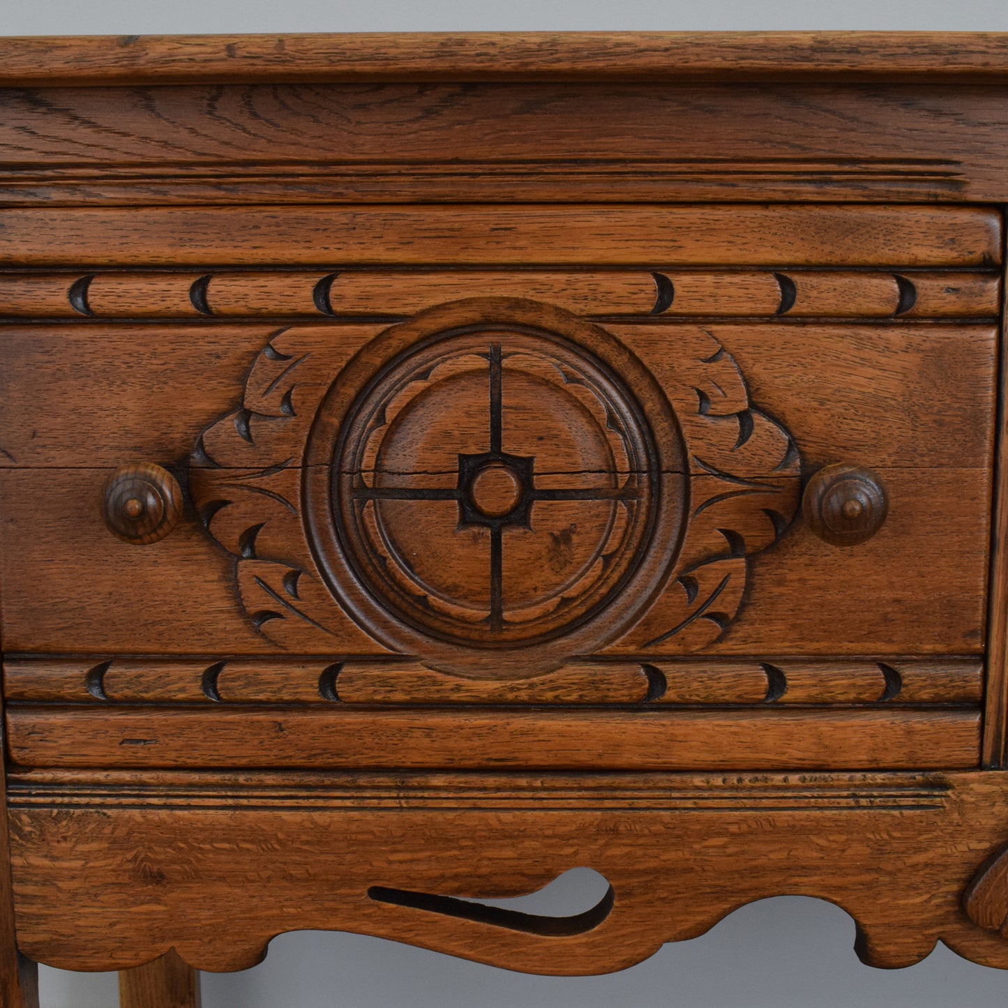 Carved Oak Sideboard
