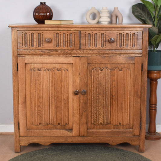 Oak Linenfold Sideboard