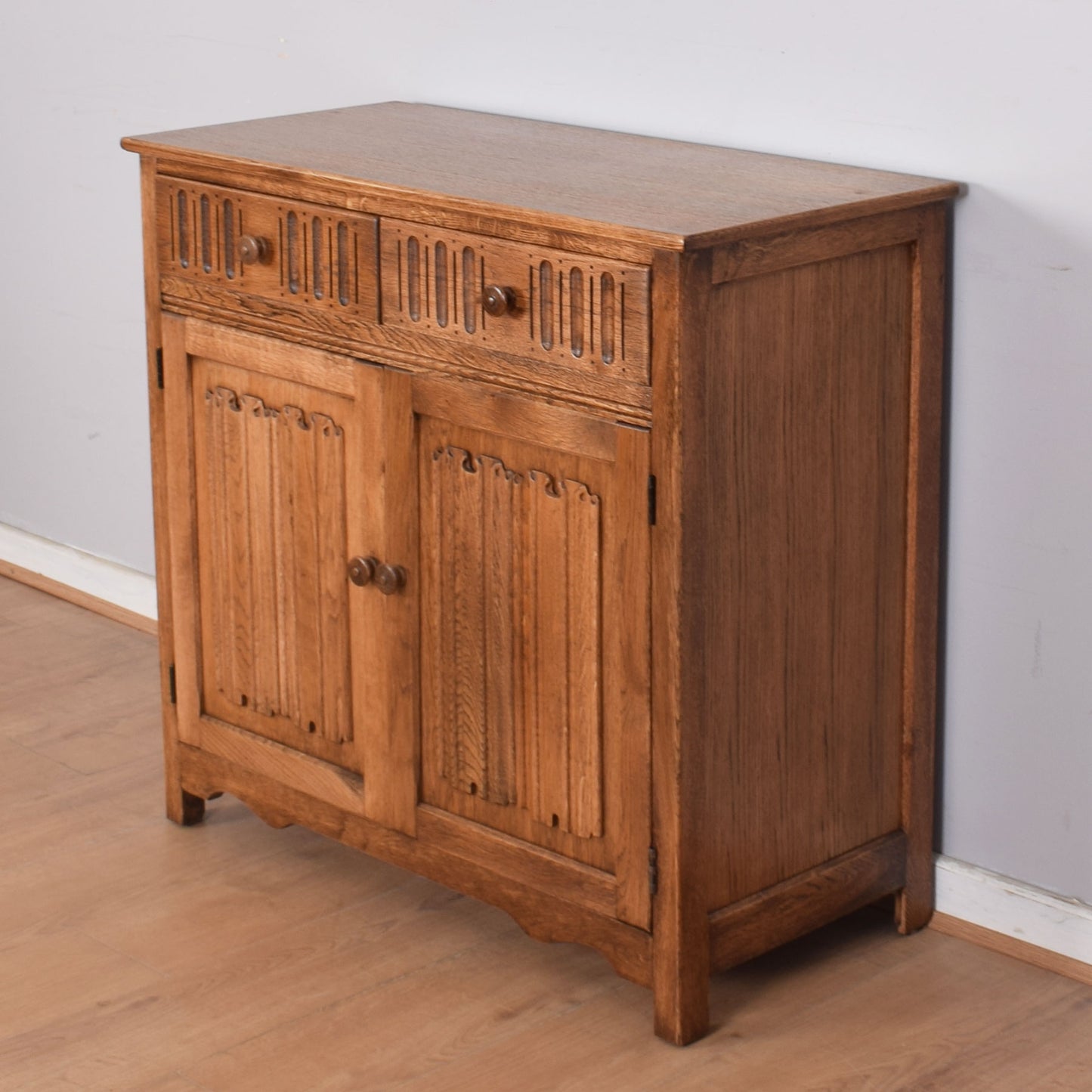 Oak Linenfold Sideboard