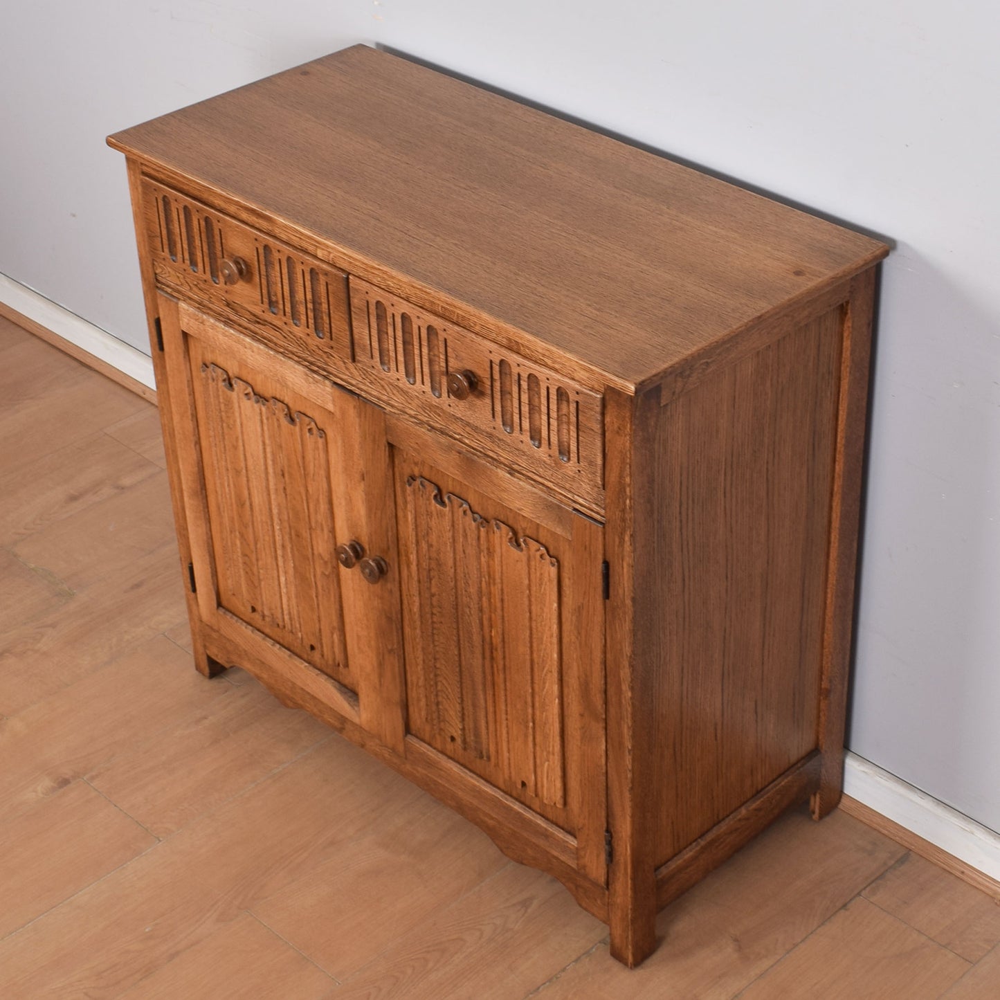 Oak Linenfold Sideboard