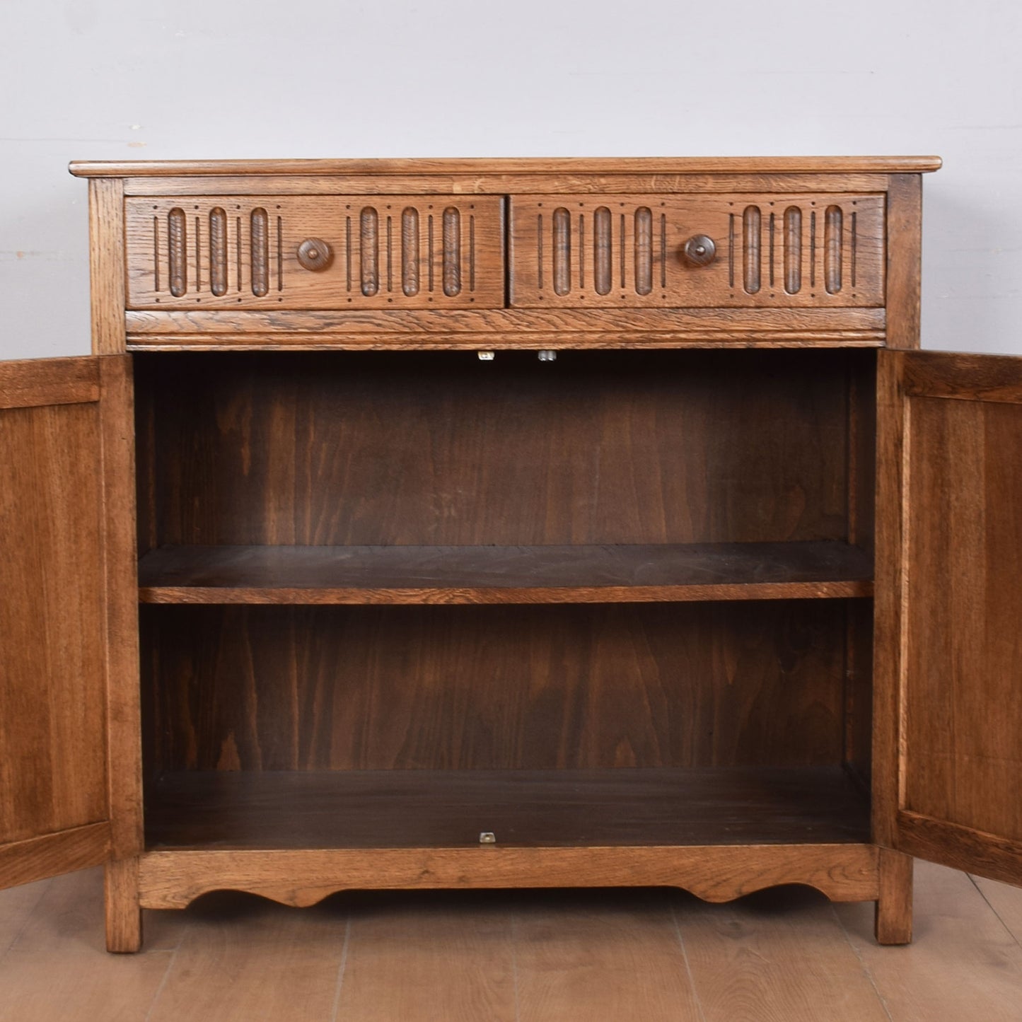 Oak Linenfold Sideboard