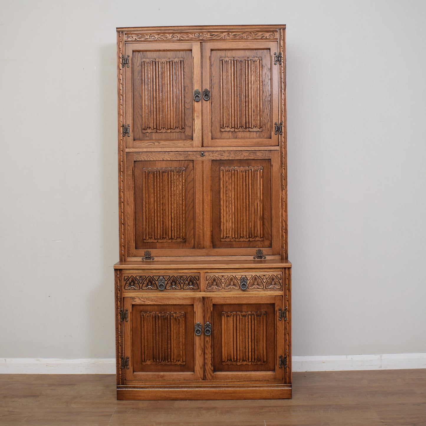 Old Charm Bookcase Bureau Cabinet