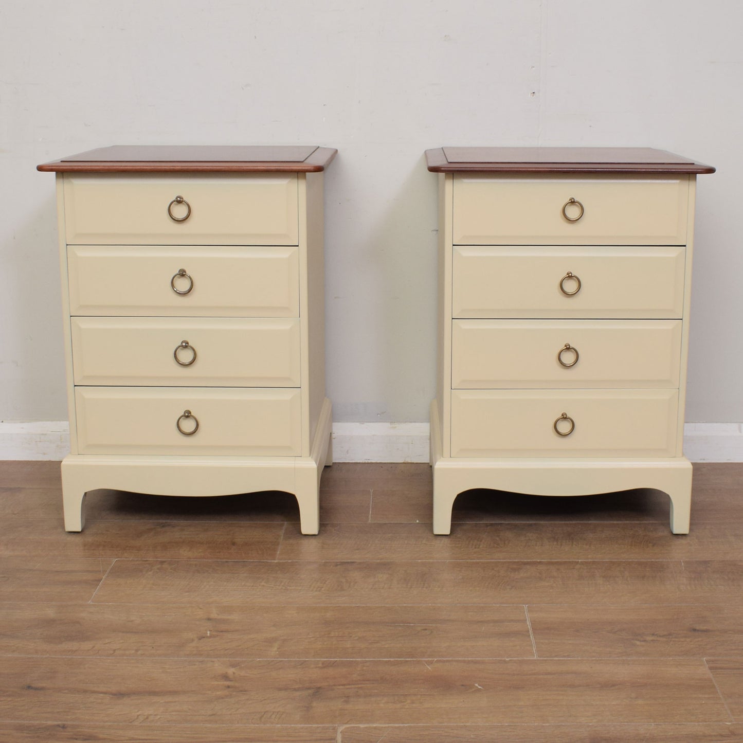 Painted Pair of Stag Bedsides