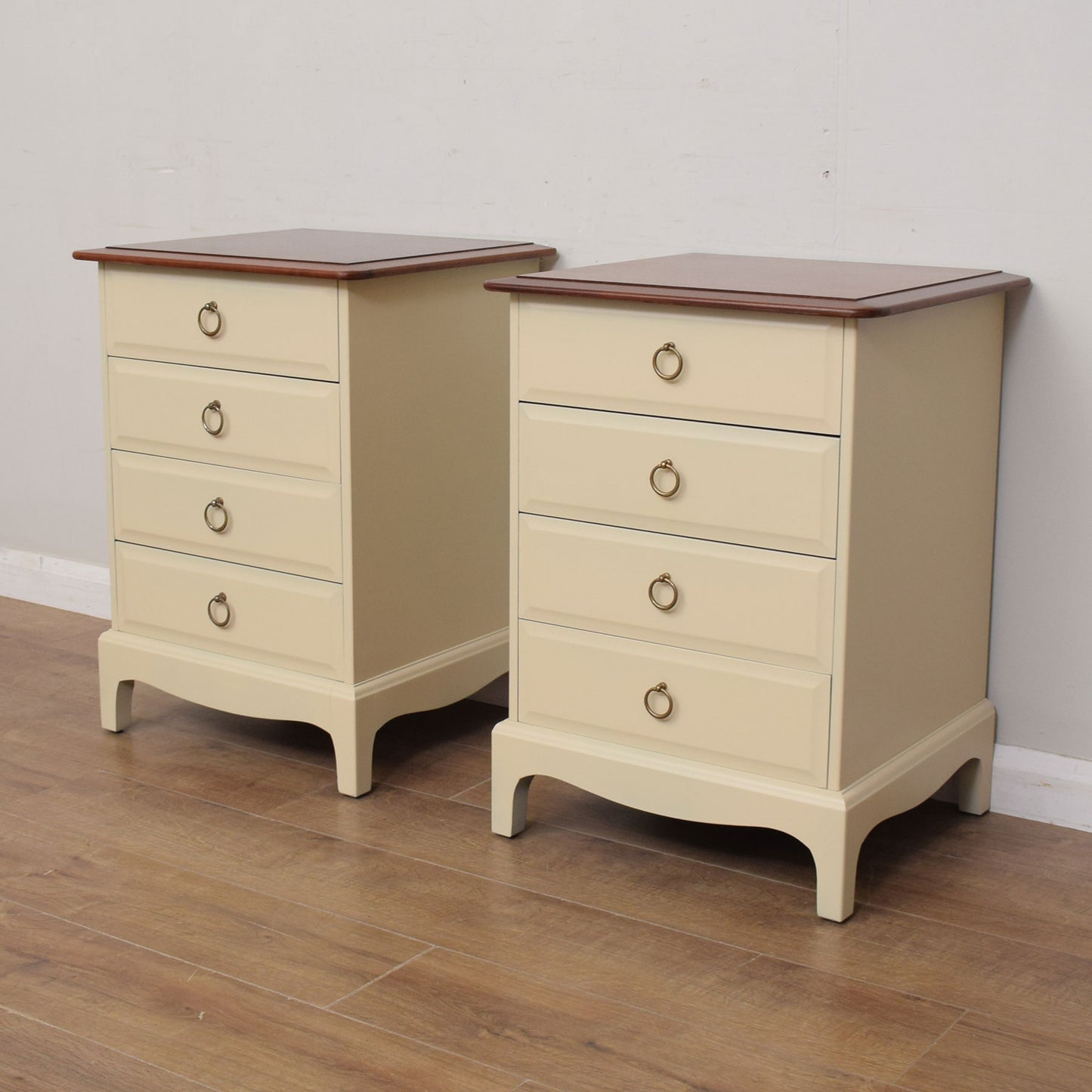 Painted Pair of Stag Bedsides