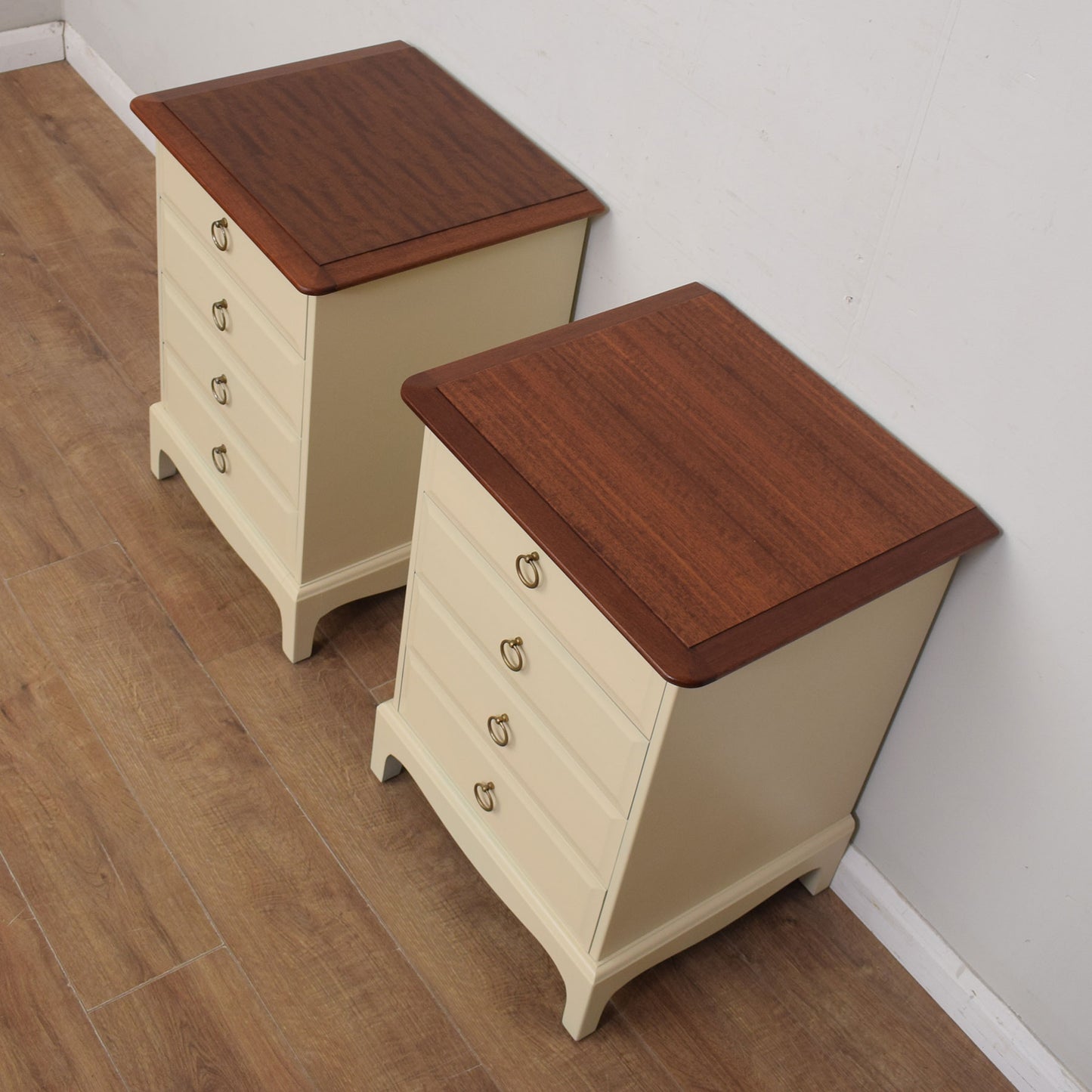 Painted Pair of Stag Bedsides