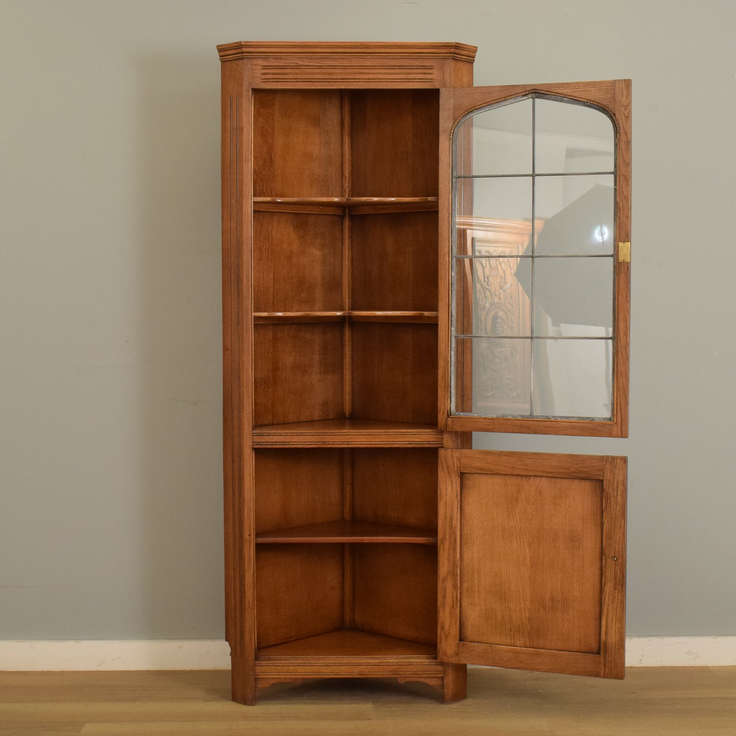 Oak Corner Cabinet