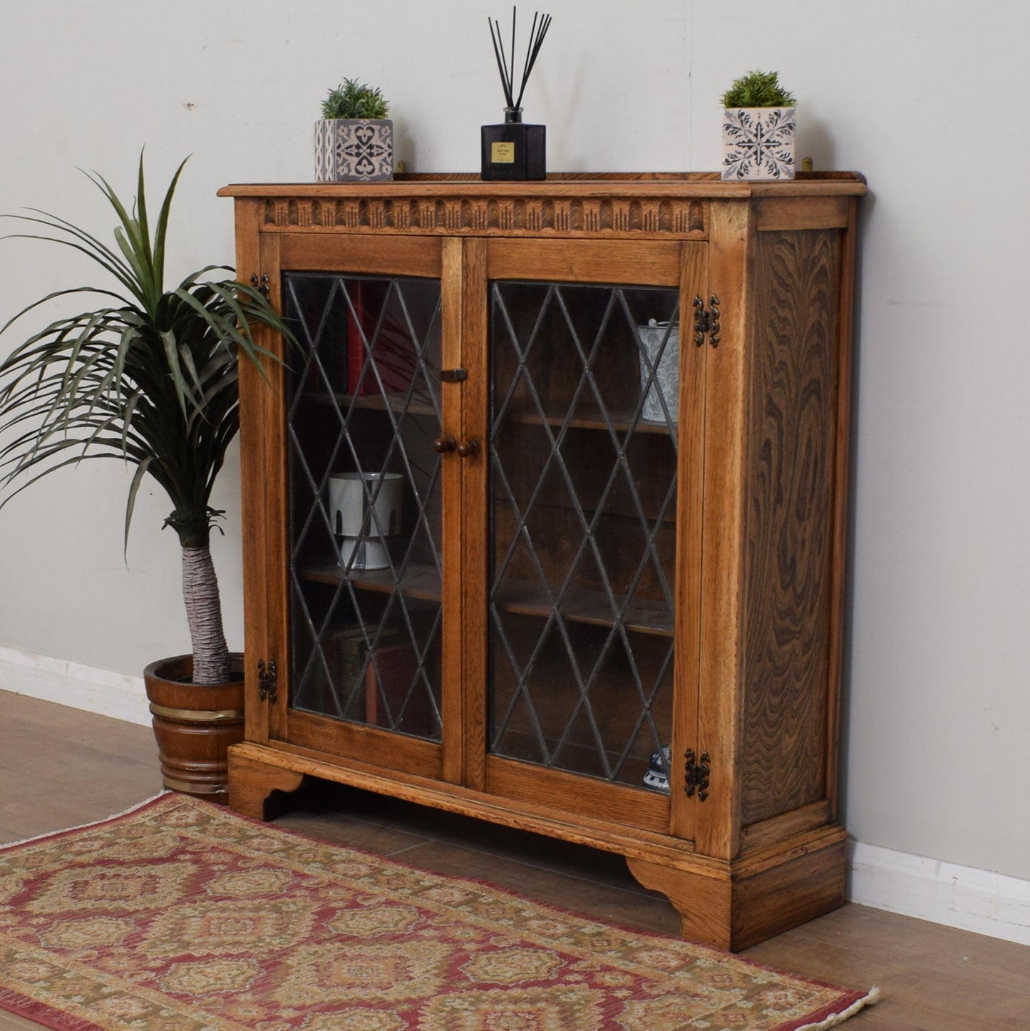 Glazed Oak Bookcase