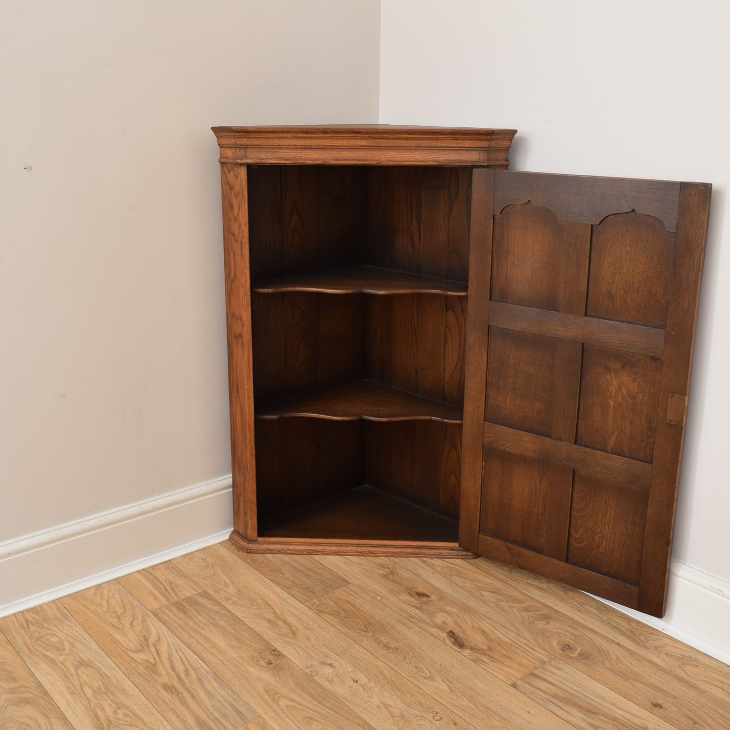 Oak Corner Cabinet