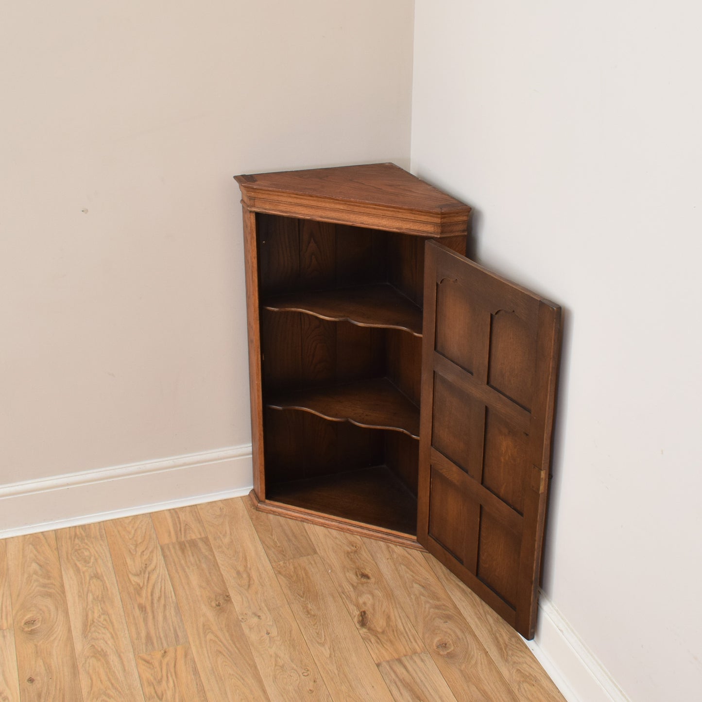 Oak Corner Cabinet