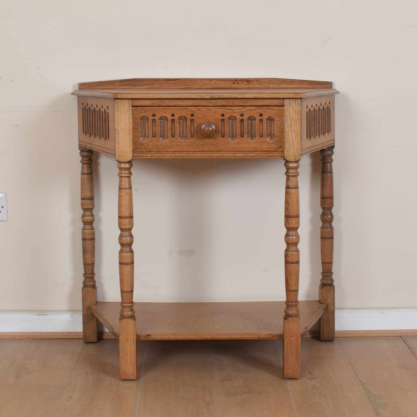 Vintage Oak Console Table