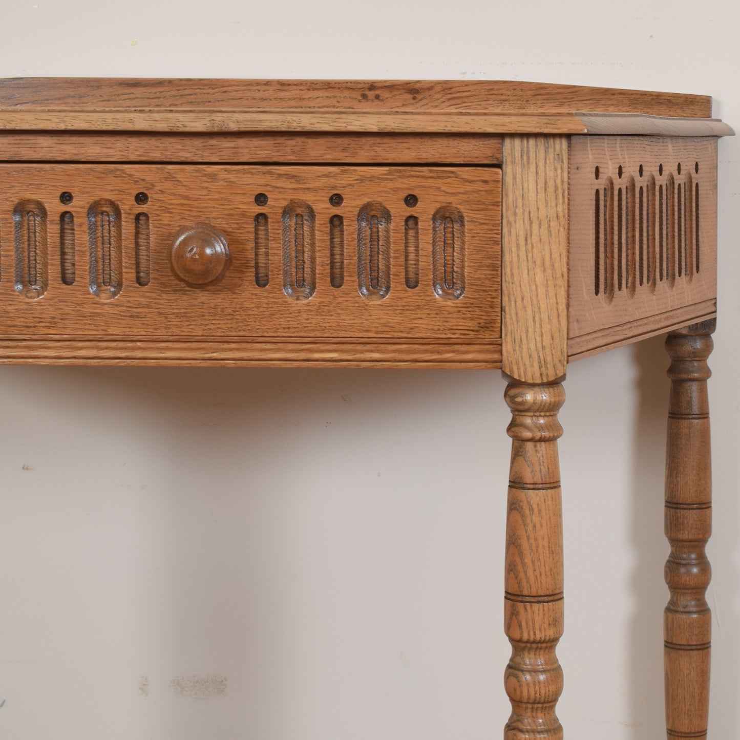 Vintage Oak Console Table