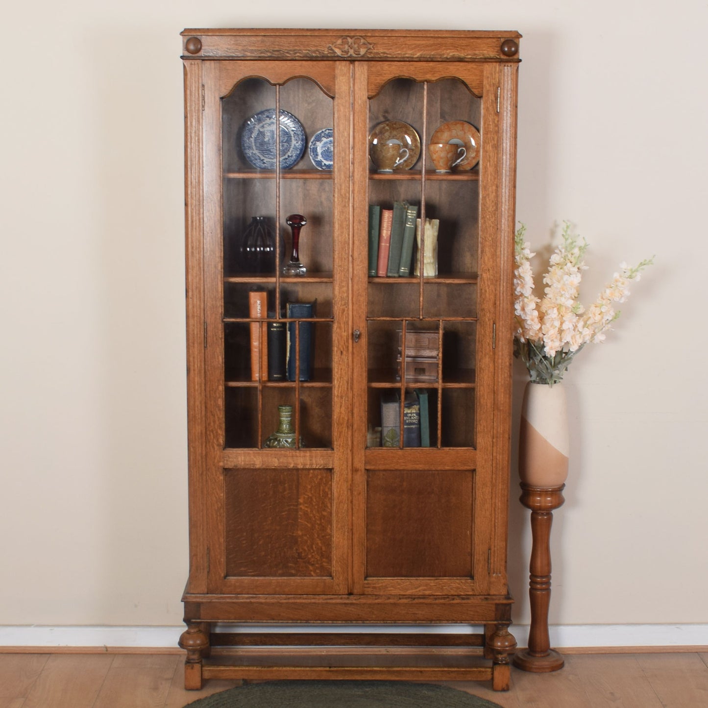 Glazed Bookcase Cabinet