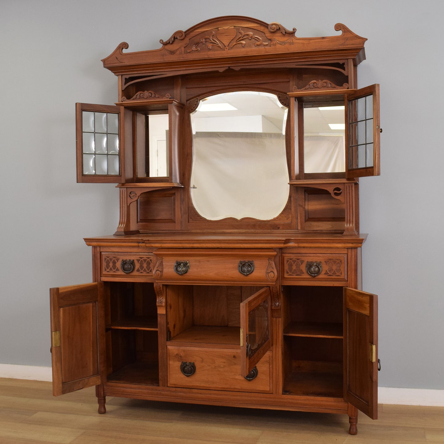Walnut Mirror-back Sideboard