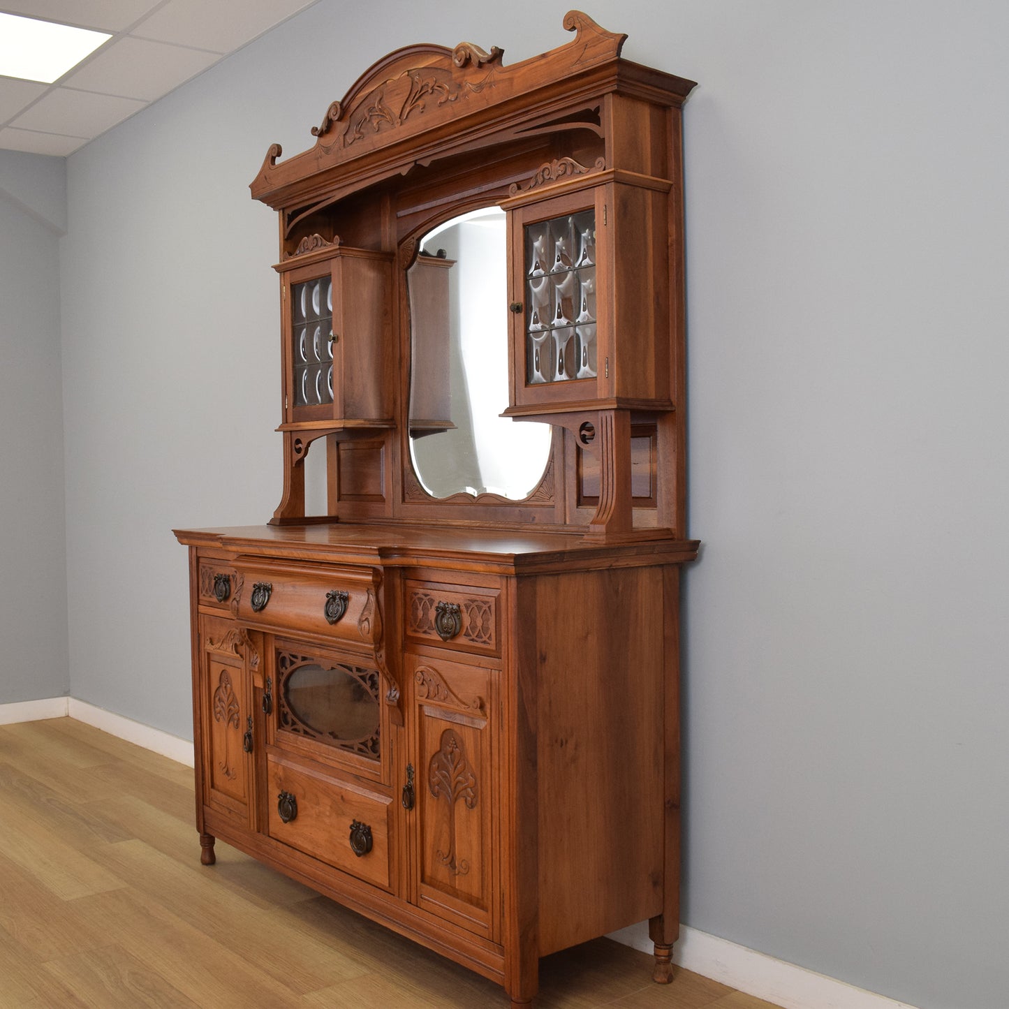 Walnut Mirror-back Sideboard