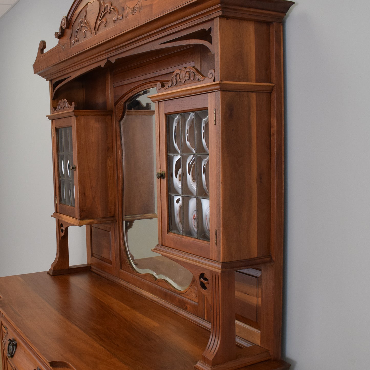 Walnut Mirror-back Sideboard