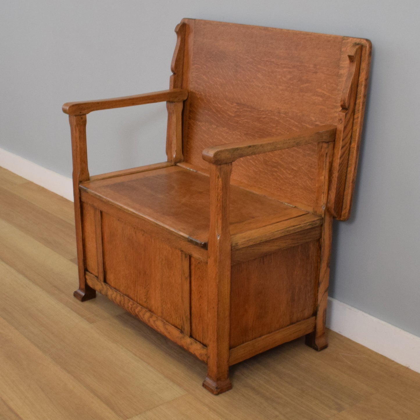 Restored Oak Monks Bench