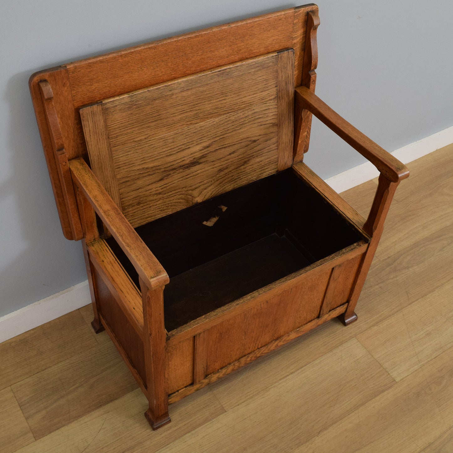 Restored Oak Monks Bench