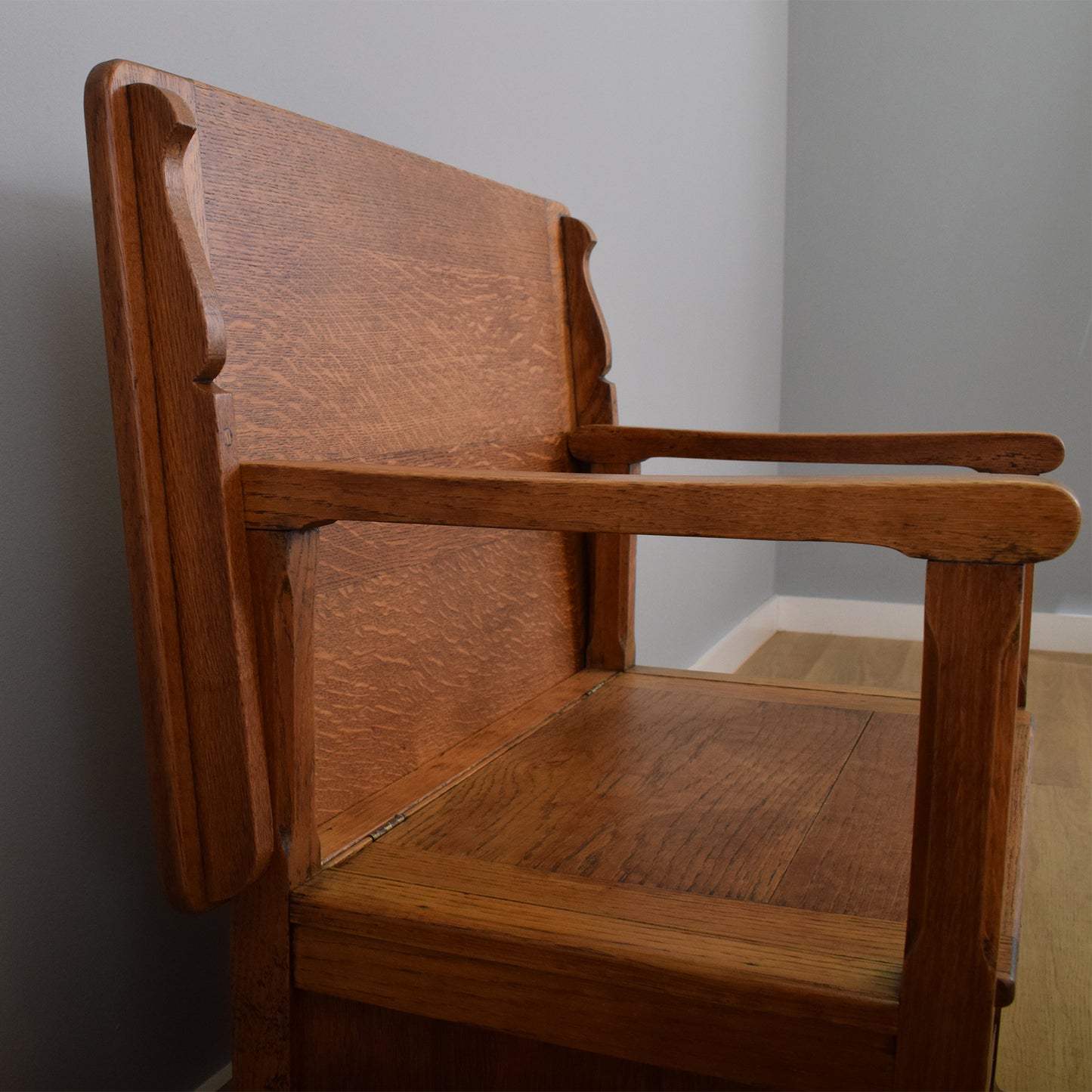 Restored Oak Monks Bench