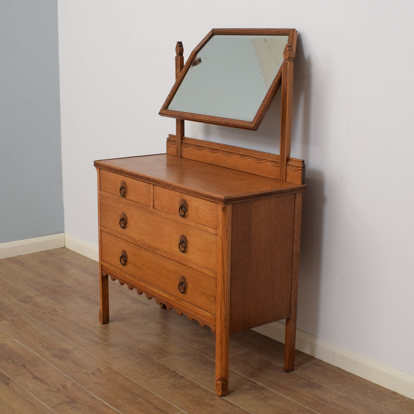 Restored Oak Dressing Table