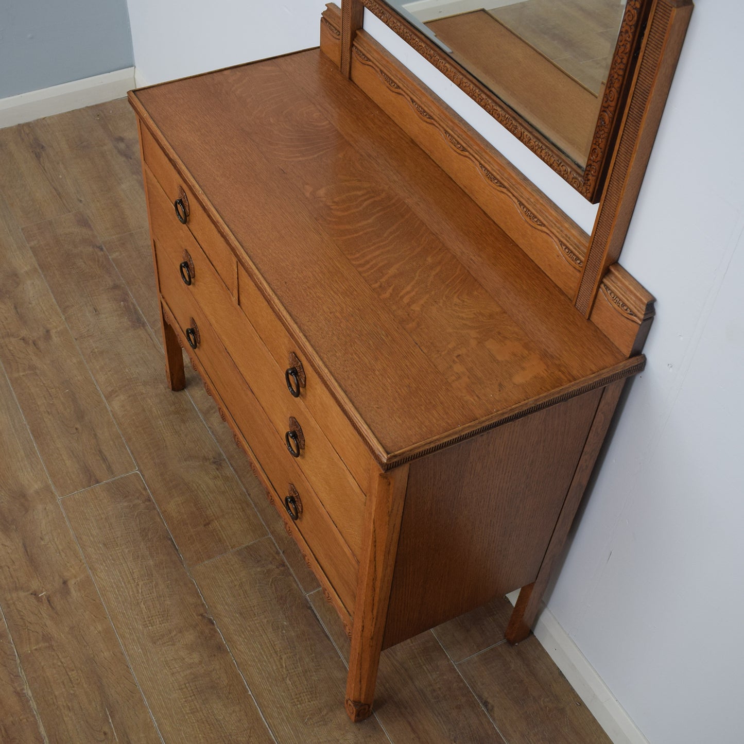 Restored Oak Dressing Table