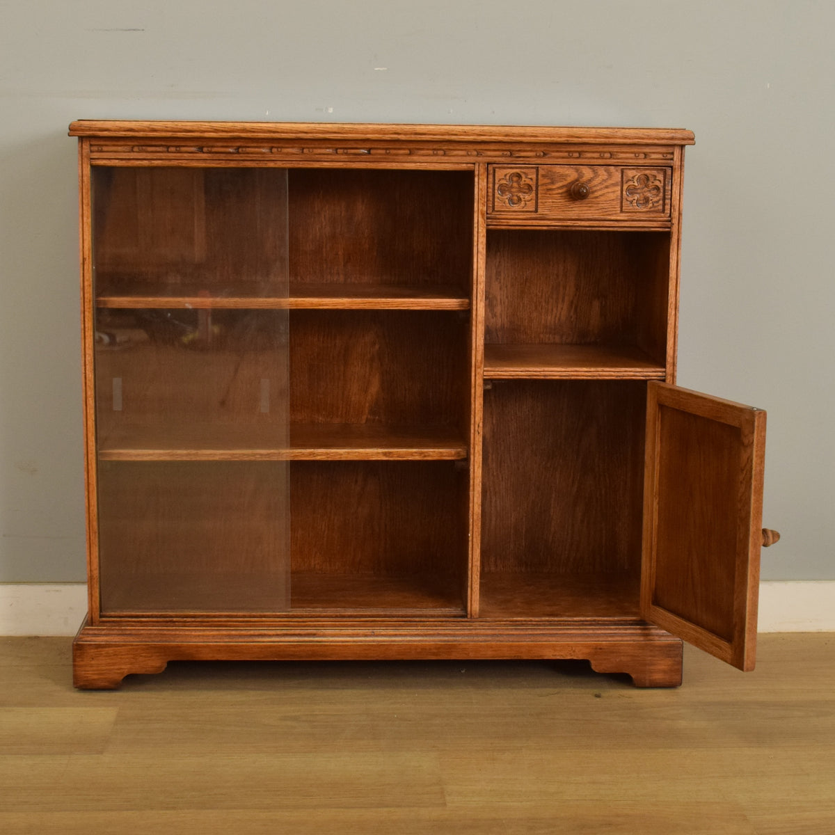 Glazed Oak Bookcase