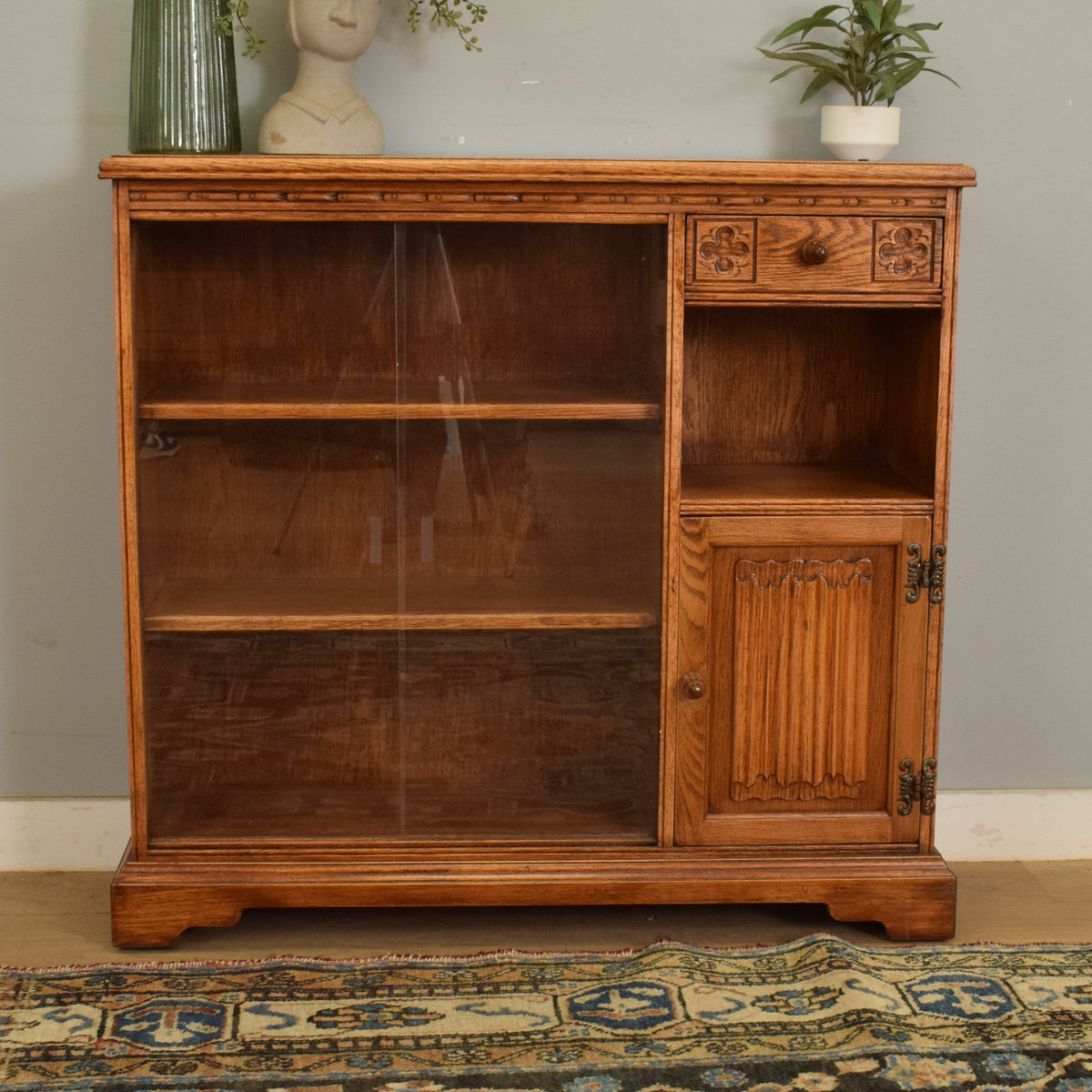 Glazed Oak Bookcase