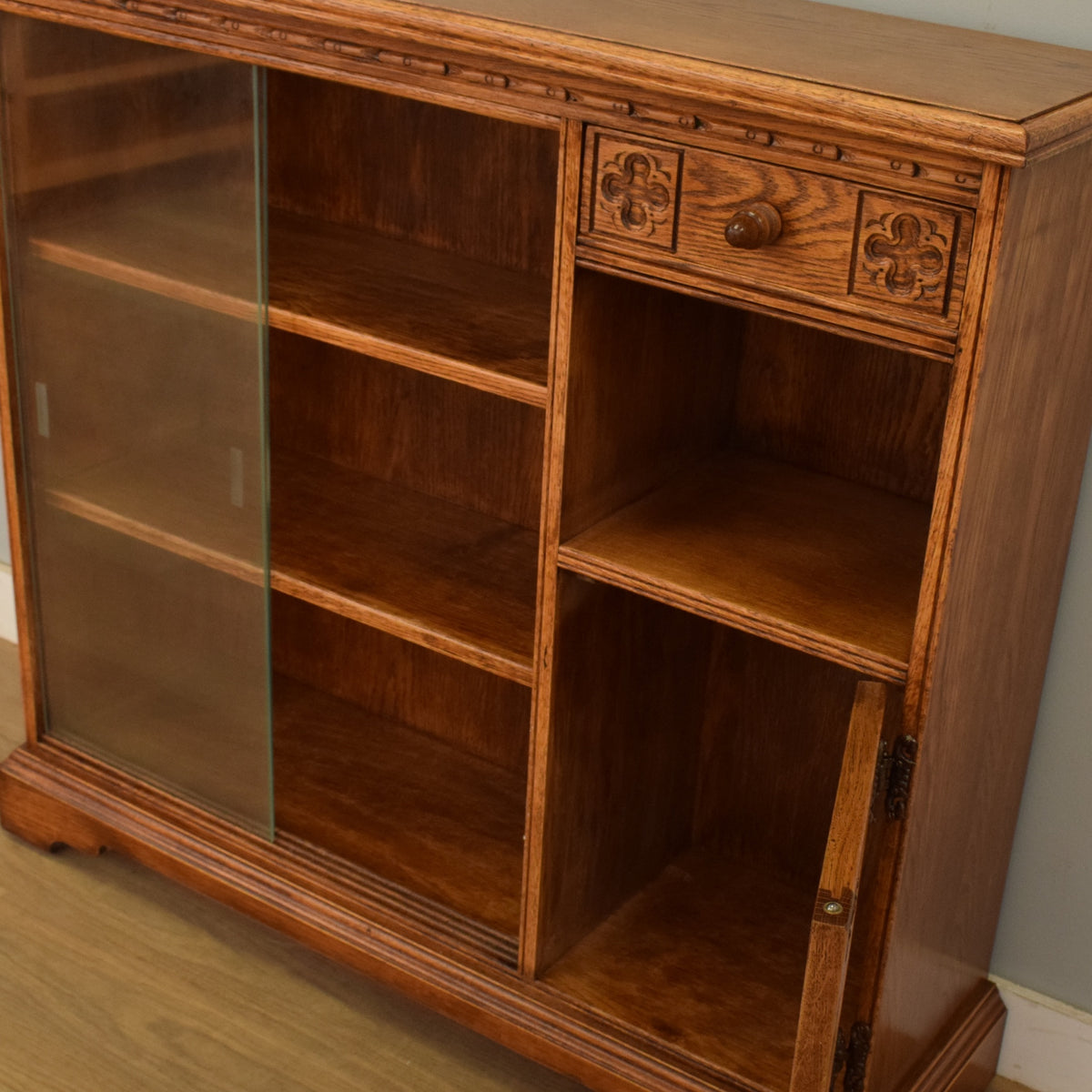 Glazed Oak Bookcase