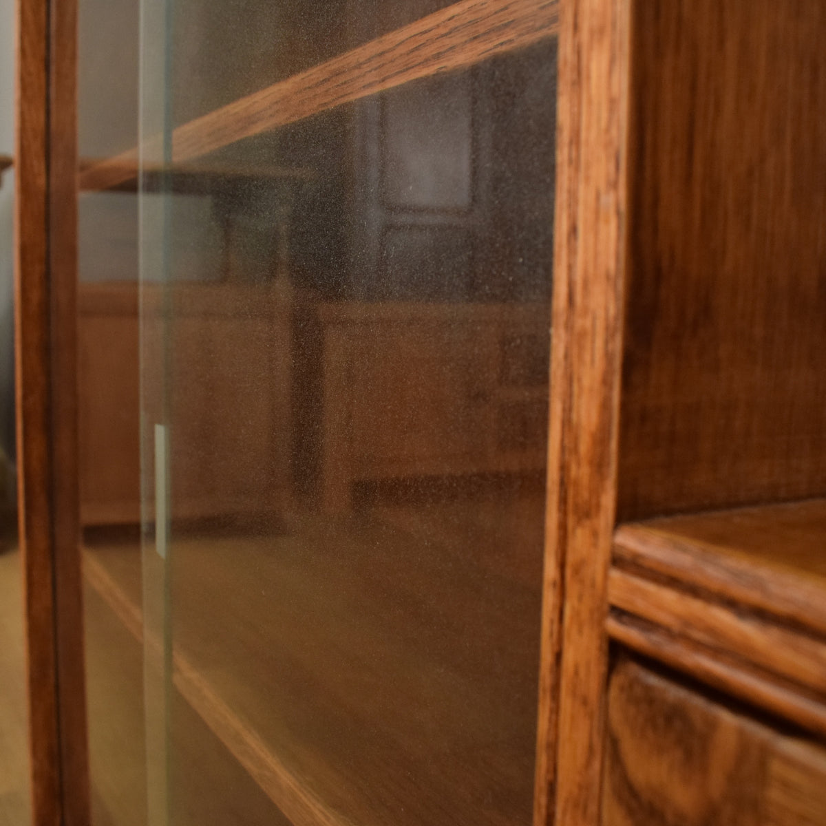 Glazed Oak Bookcase