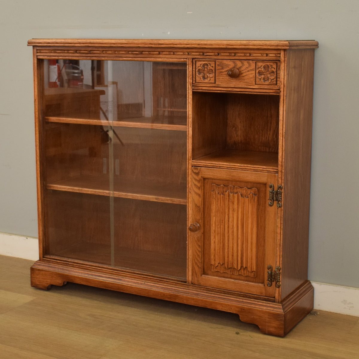 Glazed Oak Bookcase