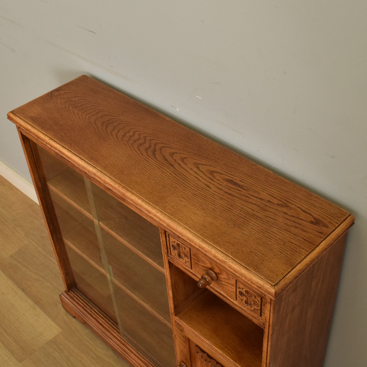 Glazed Oak Bookcase