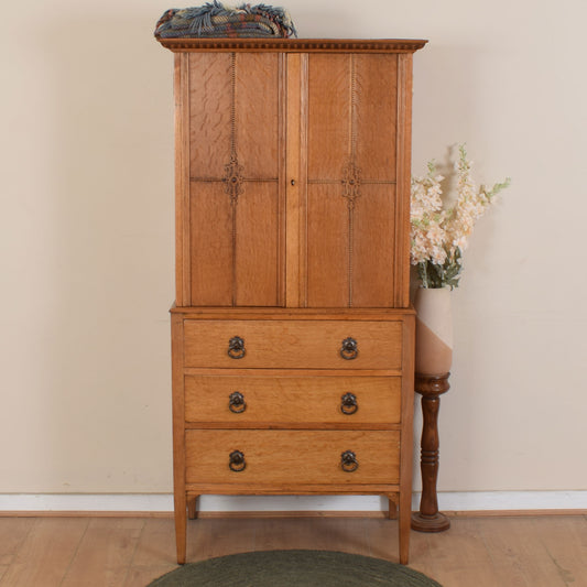 Unusual Oak Tallboy