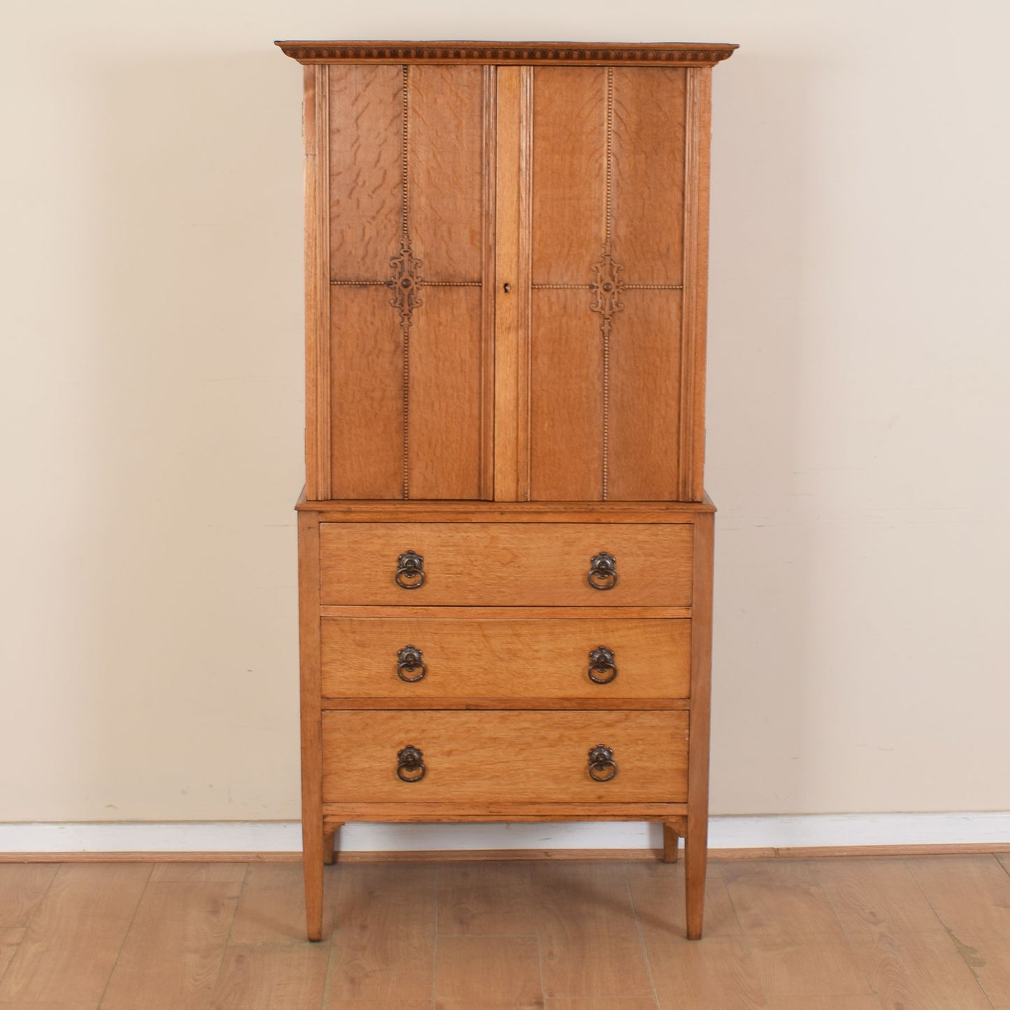Unusual Oak Tallboy